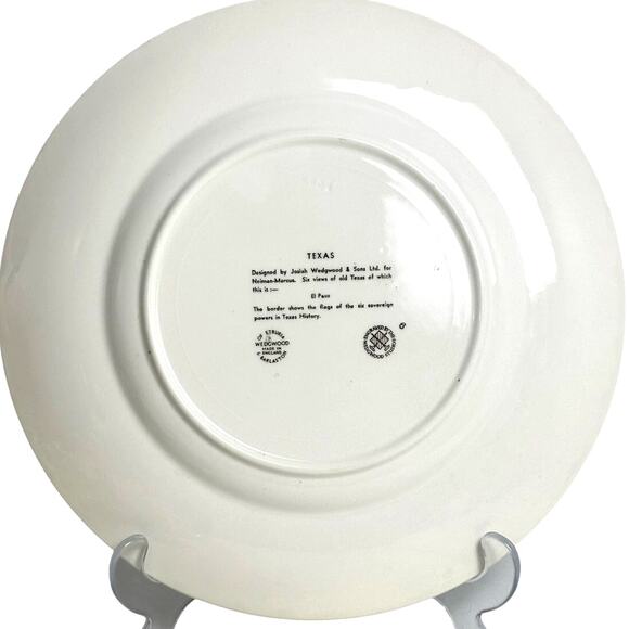 Texas Wedgwood Neiman Marcus Views of Old Texas El Paso Retired Dinner Plate - Picture 7 of 8